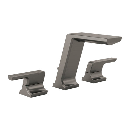 Pivotal Widespread Lav Faucet w/Drn in Blk Stainless, 1.2gpm