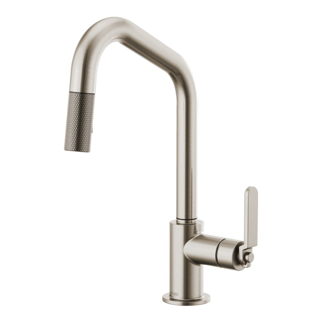 Litze Pull-Down Faucet w/Angle Spout, Ind Hdl in Stainless