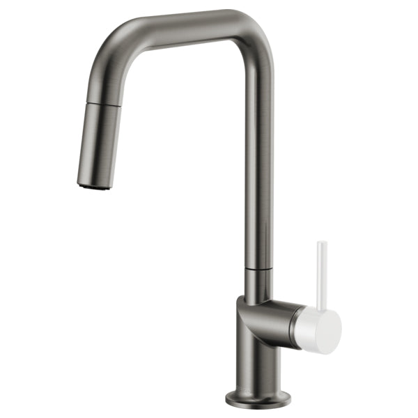 Odin Pull-Down Faucet w/Sq Spout, No Hdl in Luxe Steel