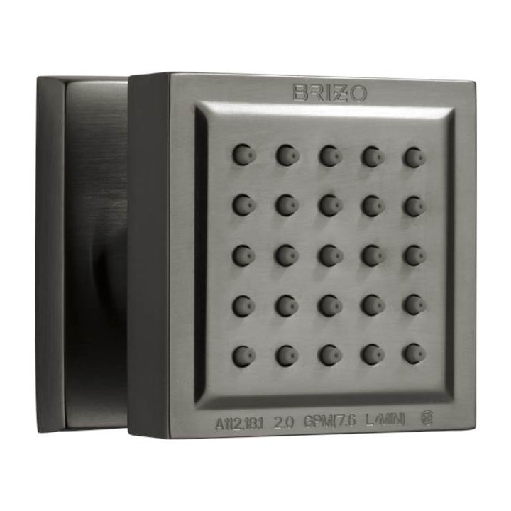 Brizo Essential Surface Mount Square Body Spray In Luxe Steel