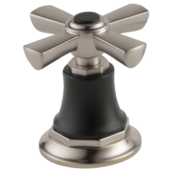 Rook Roman Tub Cross Handle Kit in Nickel/Black (2pc)