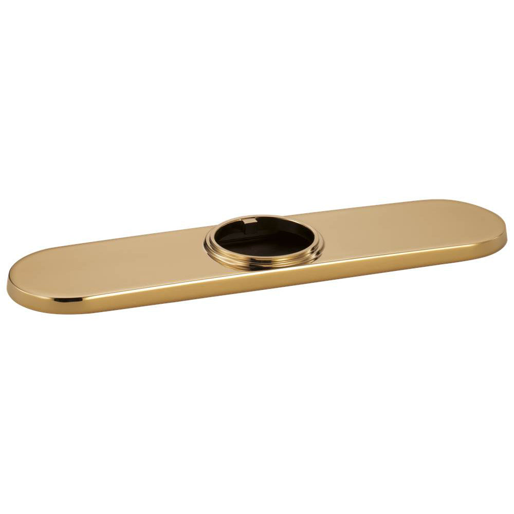 Brizo Optional 10" Three Hole Escutcheon in Polished Gold
