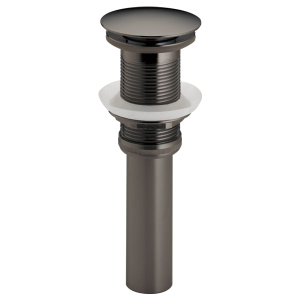 Brizo Push Button Pop-Up Drain, No Overflow in Black Onyx