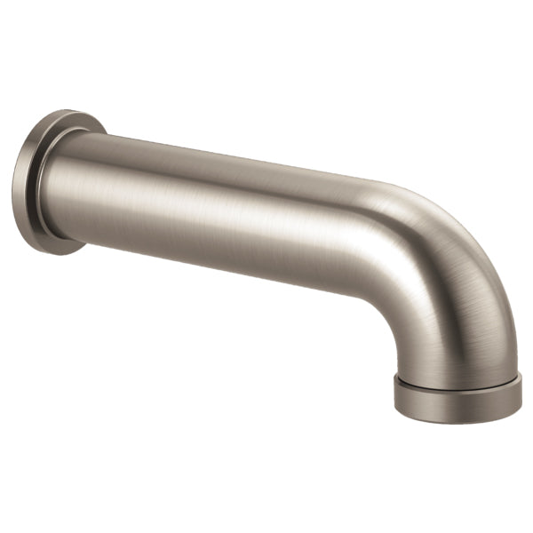 Essential Linear Round Diverter Tub Spout in Luxe Nickel