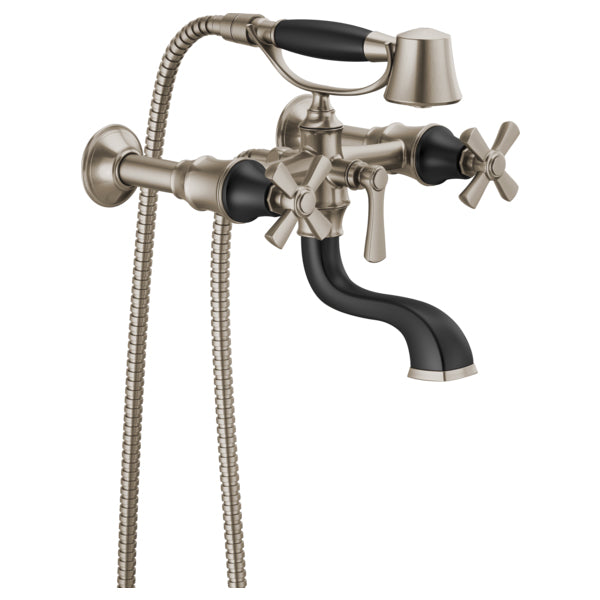 Brizo Rook Tub Filler Kit In Nickel/Matte Black