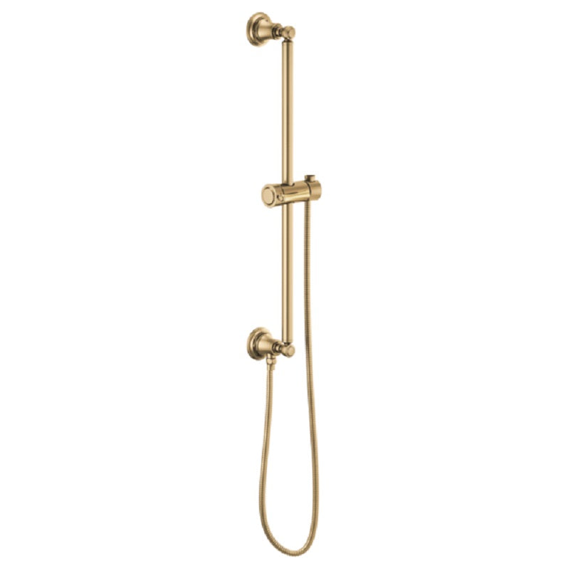 Brizo Essential Slide Bar With Hose In Gold
