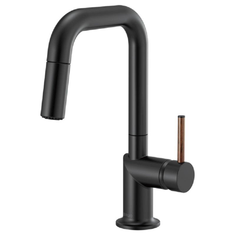 Brizo Odin Pull-Down Prep Faucet, Less Handle in Matte Black