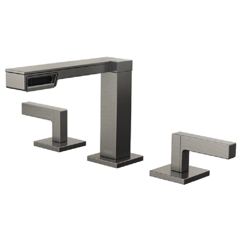 Frank Lloyd Wright Widespread Lav Faucet, No Hdls in Luxe Steel