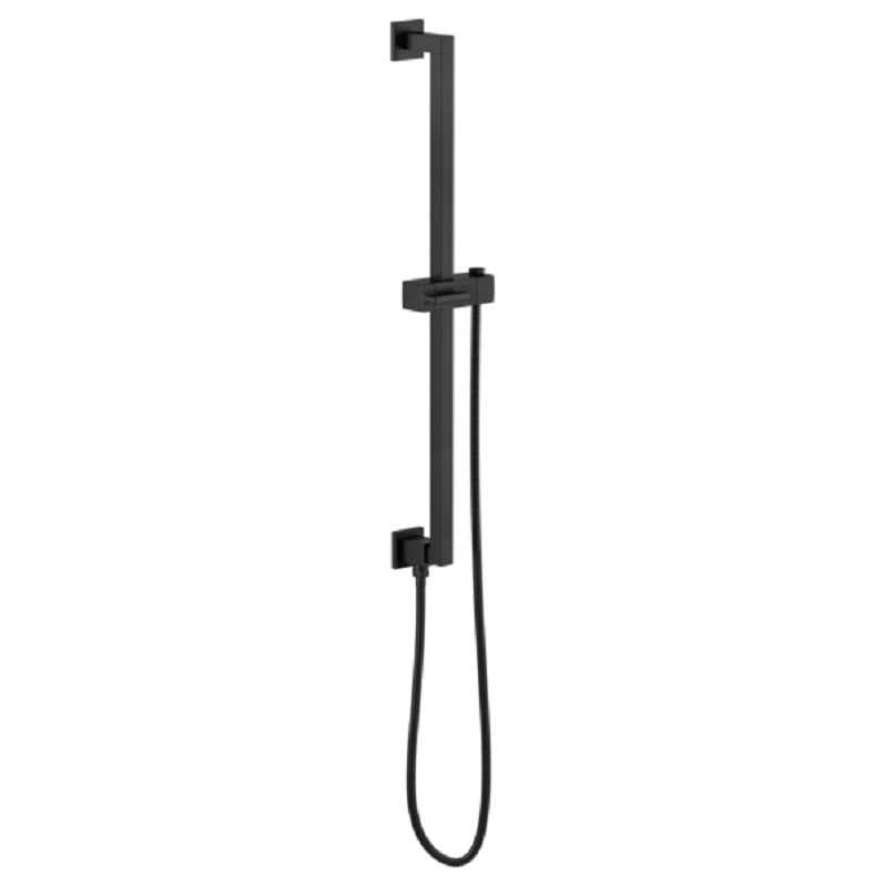 Brizo Essential Linear Square Slide Bar w/Hose in Matte Black