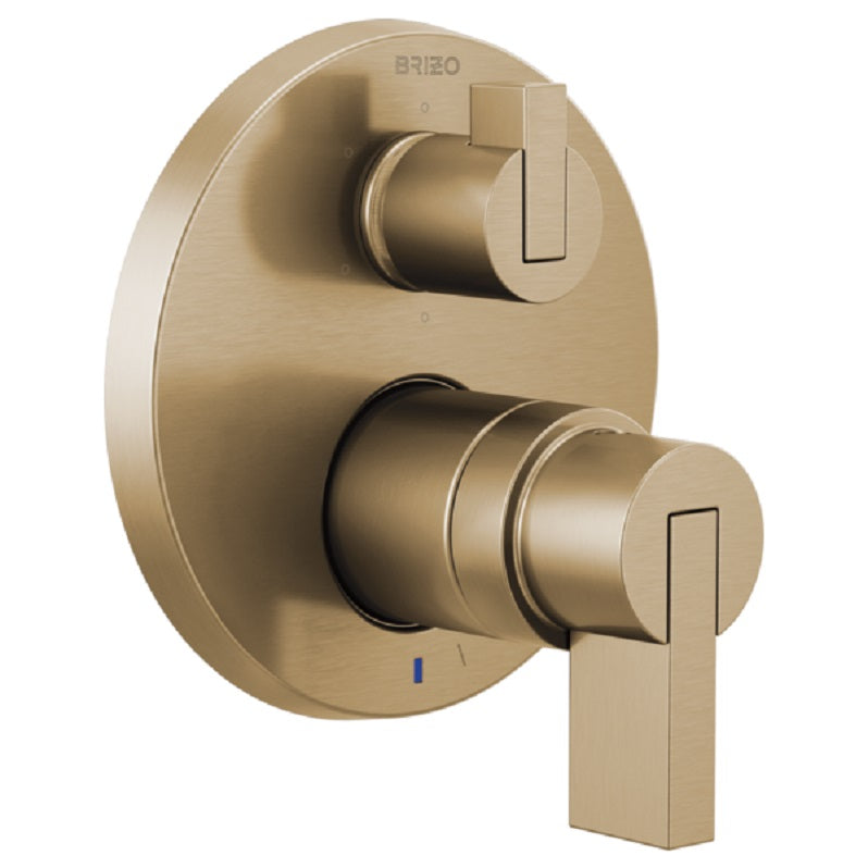 Litze Pressure Balance Trim w/6F Diverter, No Hdl in Luxe Gold