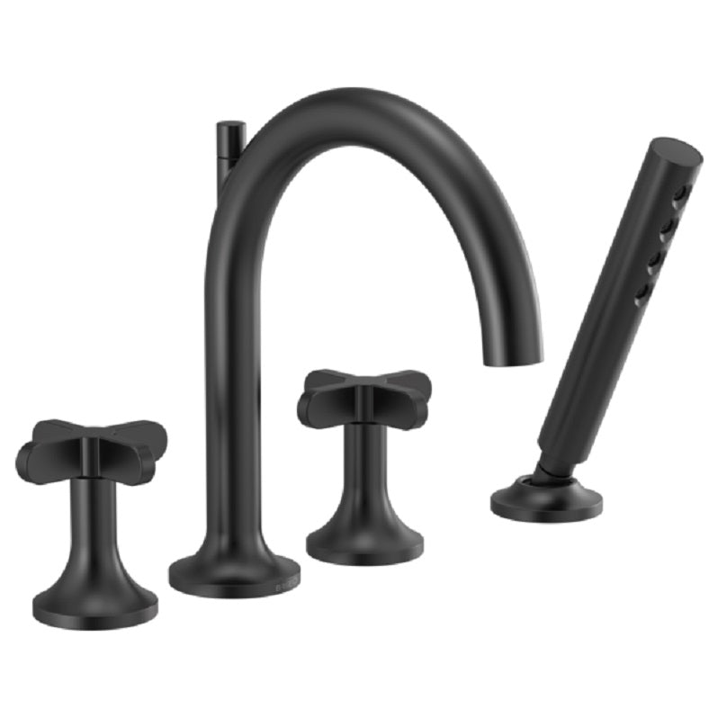 Jason Wu Roman Tub Faucet Trim w/Handshower, No Hdls in Black