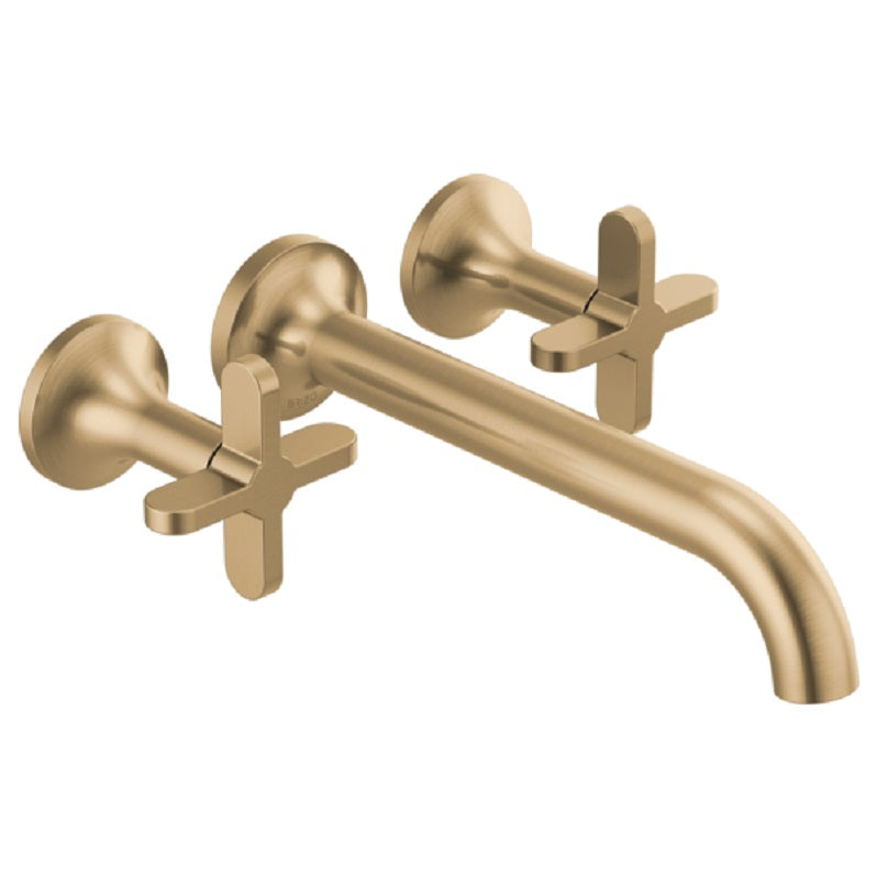 Brizo Odin Wall Mount Tub Filler Trim, No Hdls in Luxe Gold