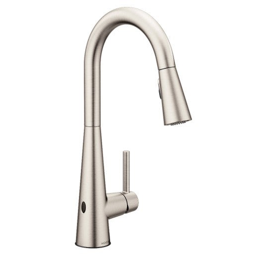 Sleek MotionSense Wave Pulldown Kitchen Faucet in Stainless