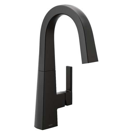 Nio Single Hole High Arc Lav Faucet in Matte Black