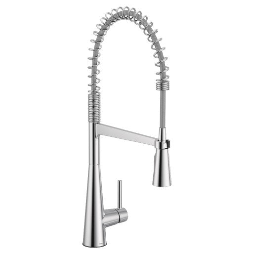 Sleek Spring Pulldown Kitchen Faucet in Chrome