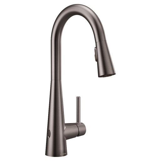 Sleek MotionSense Wave Pulldown Kitchen Faucet in Blk SS