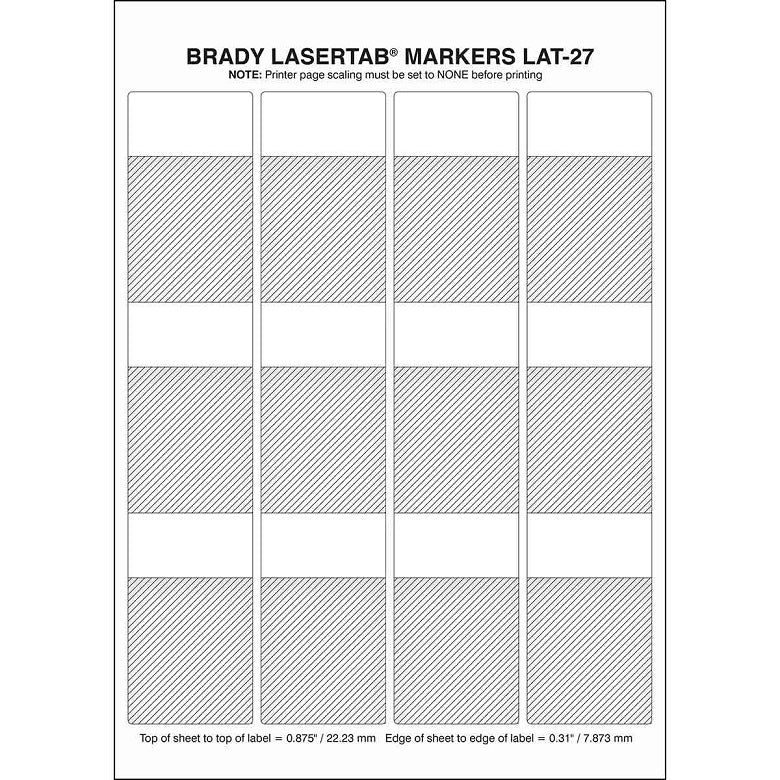 Laser Tab Series Self-Laminating Polyester Labels Clear/White 1000 per Pack
