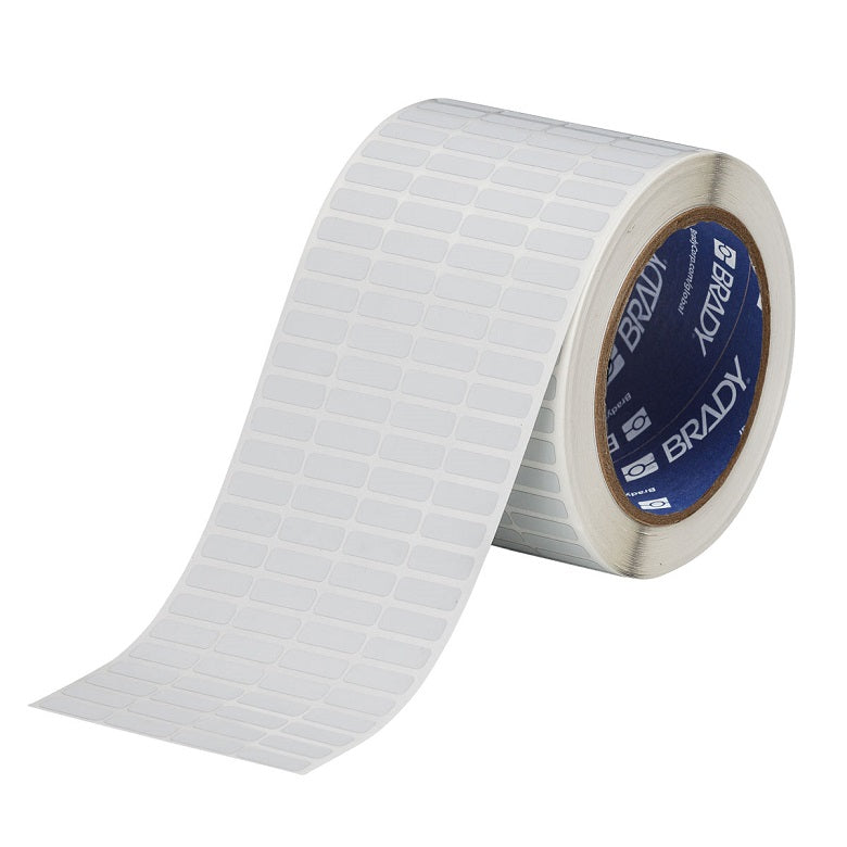Metallized Matte Polyester Labels 0.25x0.75" Light Gray 10,000 per Roll