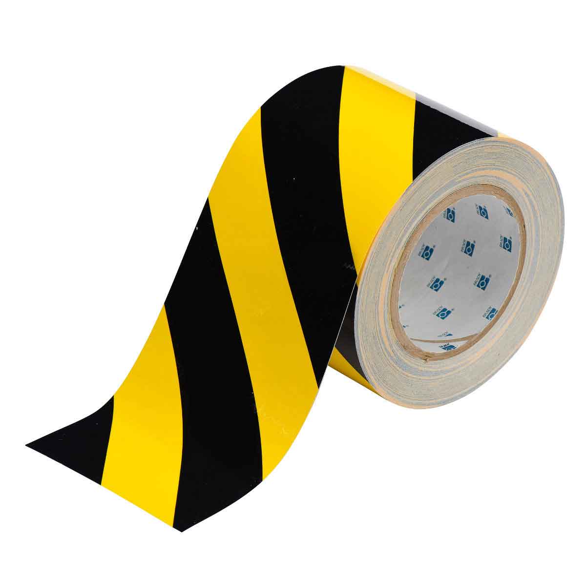 Toughstripe 4"x100 ft Black & Yellow Striped Floor Marking Tape
