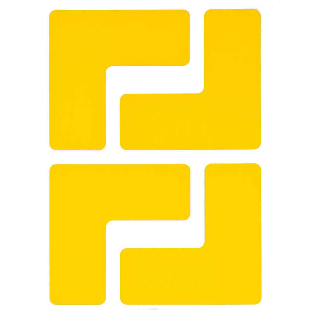 ToughStripe 2"x5" Yellow L-Shaped Corner Floor Marks