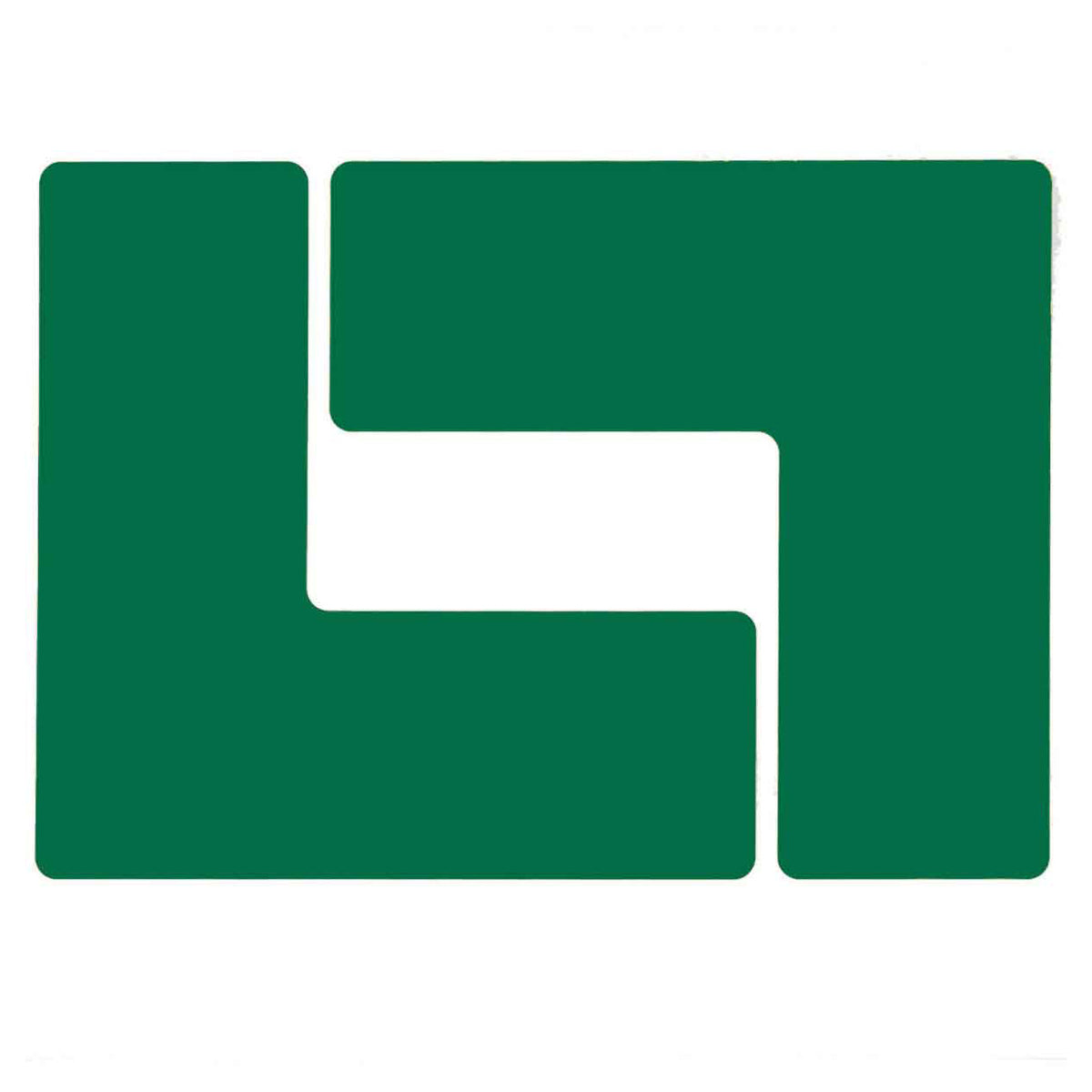 ToughStripe 3"x8" Green L-Shaped Corner Floor Marks