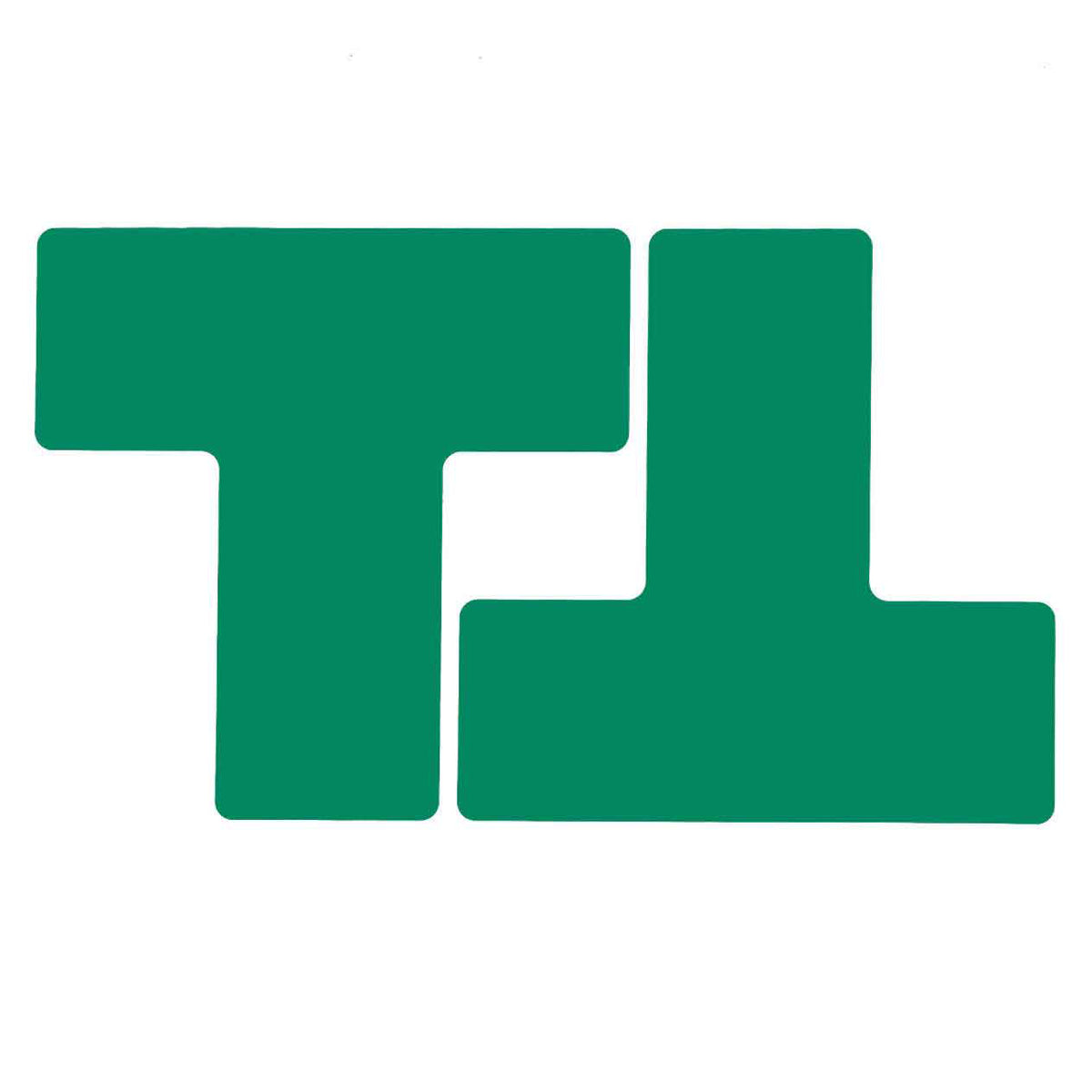 ToughStripe 3"x8" Green T-Shaped Corner Floor Marks