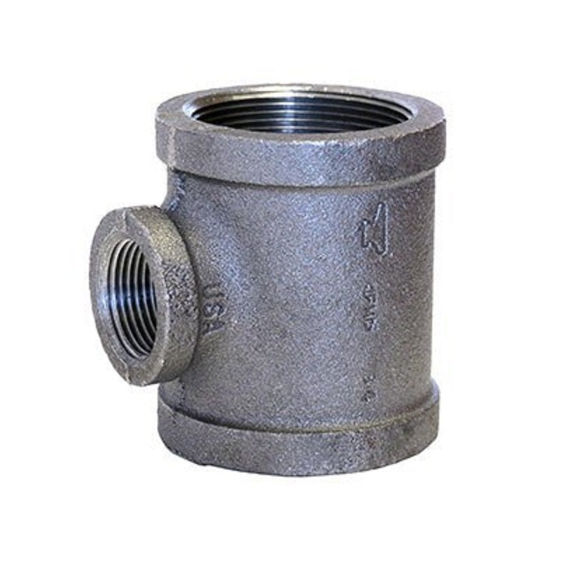 TEE 2-1/2X1-1/2X2-1/2 BLACK MALLEABLE IRON FIGURE 1105R 150# THREADED