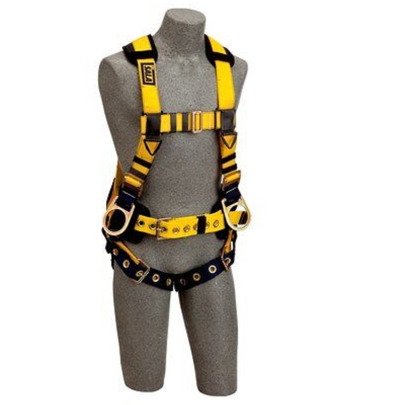 DBI Sala Delta Iron Worker's Harness Large with Back & Side D-Rings, Belt with Adjustable Support Straps & Pad, Shoulder Pads, Tongue Buckle Leg Straps