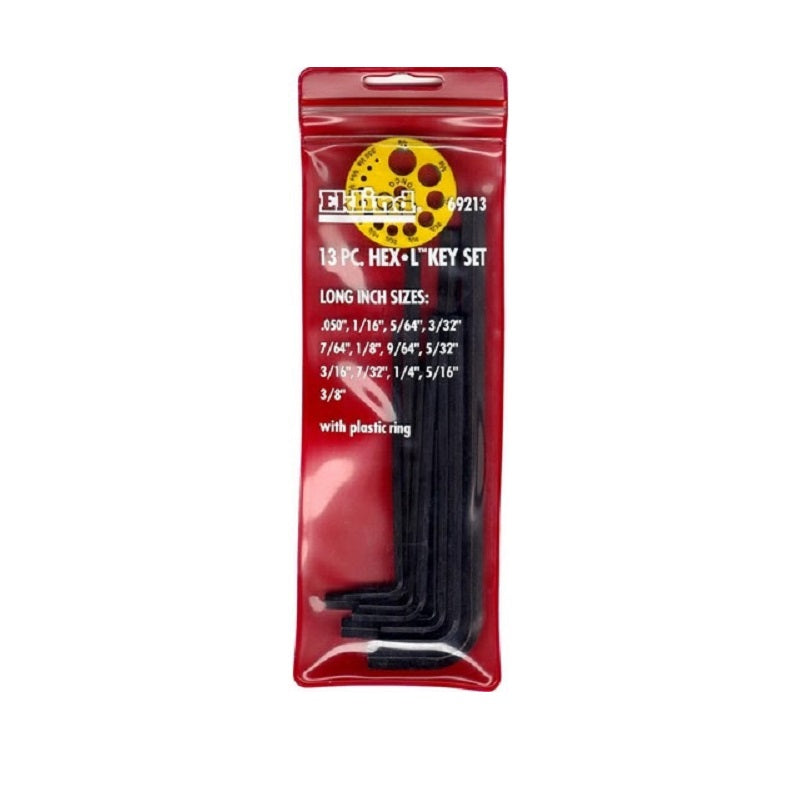 Hex L-Key Long SAE 13 pc Set w/Ring
