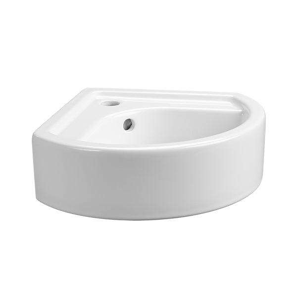 Cossu 17" Wall Hung Corner Lav Sink in Canvas White