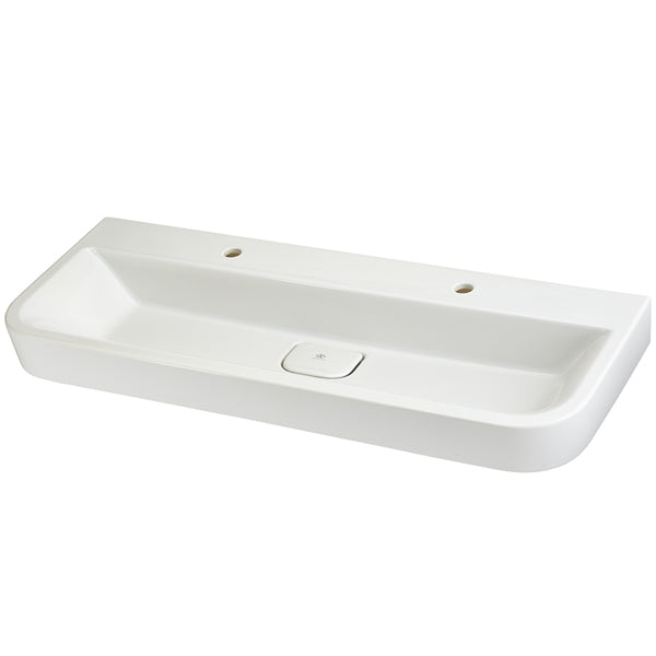 Lyndon 46-3/4x17-7/16" Trough Lav Sink in Canvas White
