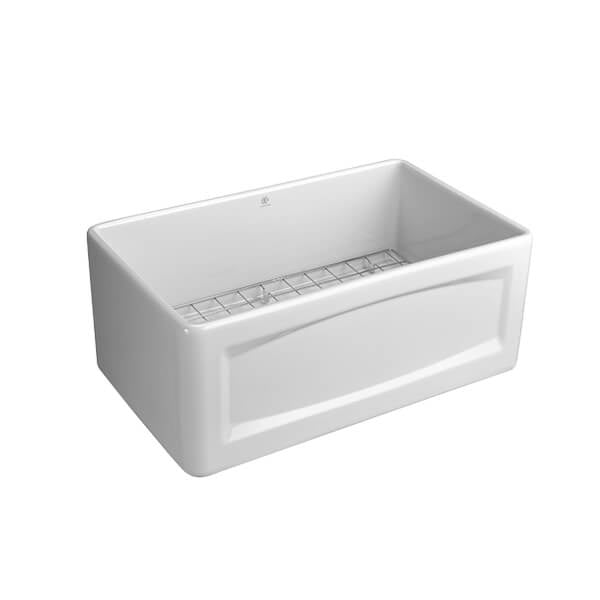 Hillside 24" Apron Front Kitchen Sink Kit in Canvas White
