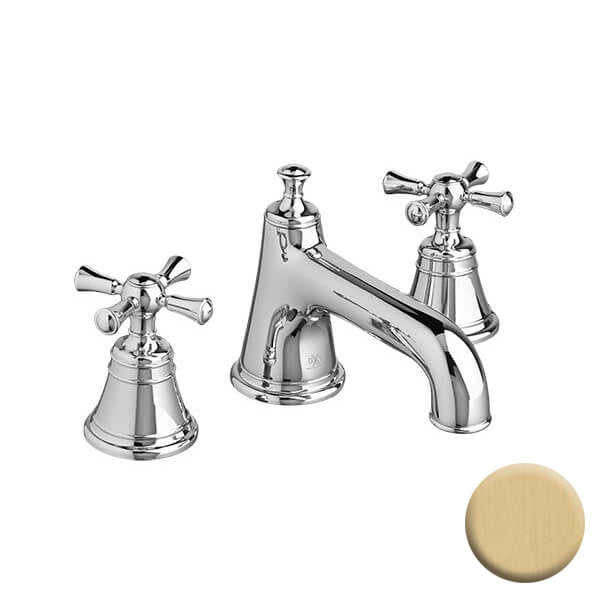 Randall Widespread Lav Faucet w/Cross Handles in Satin Brass