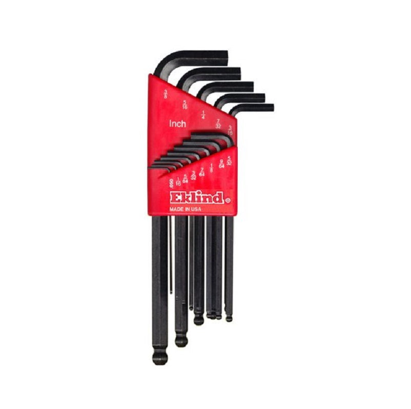 Hex L-Key Set .050" to 3/8" Ball End 13 Keys Long Arm