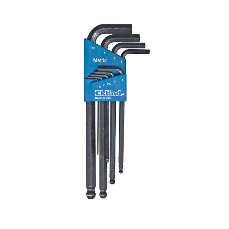 Hex L-Key Set 1.5mm to 10mm Ball End 9 Keys