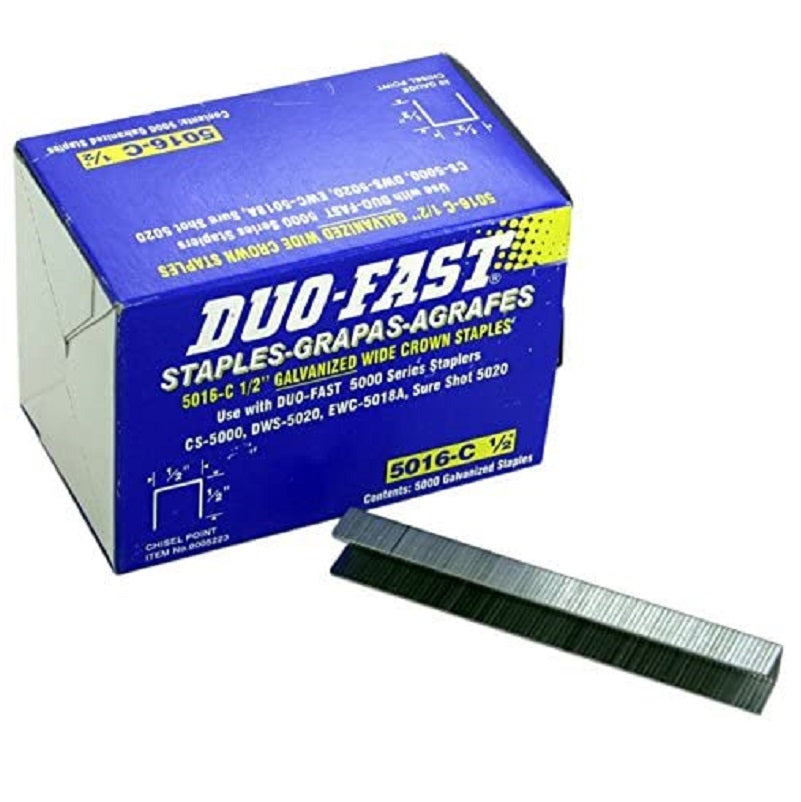 STAPLES 1/2 IN. GLV WIDE CROWN 5016C - 20GA. F/DUO-FAST 5000