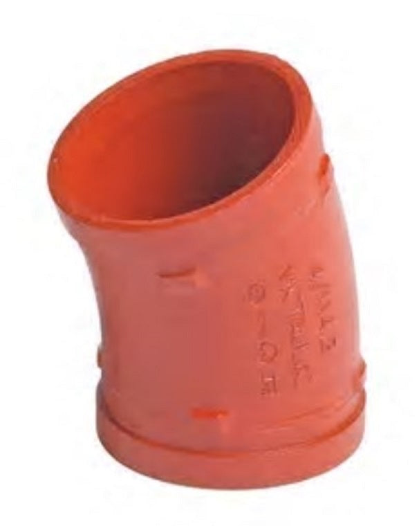 22-1/2 ELBOW 6 ORANGE GROOVED - 12 GOOSENECK ELBOW