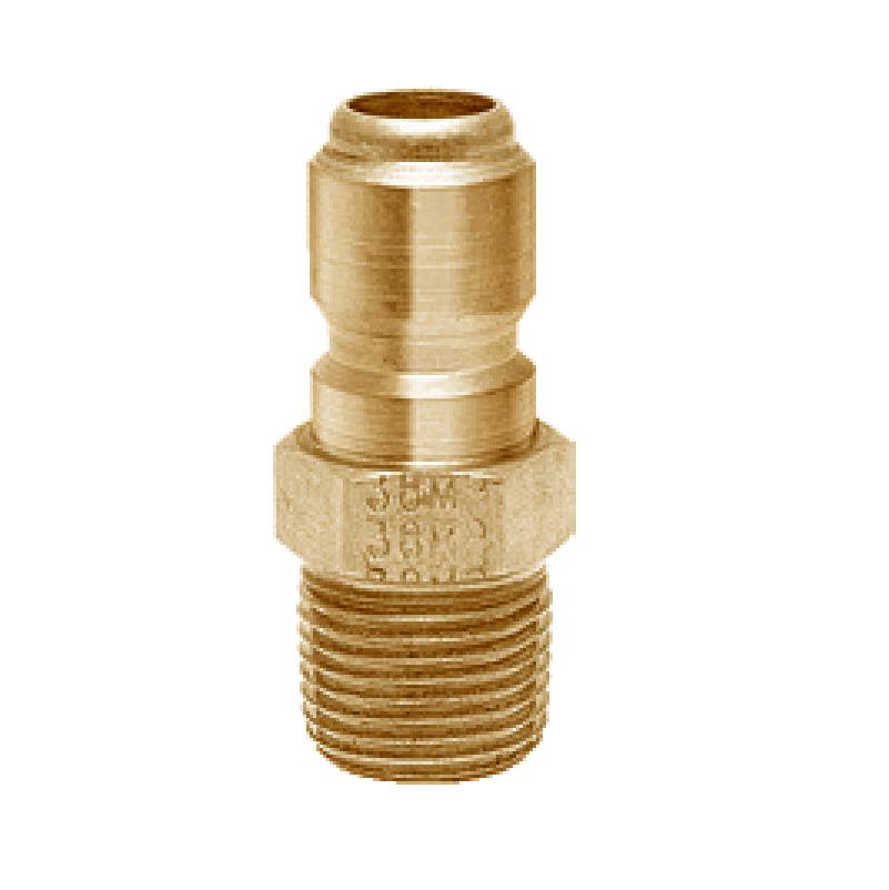 PLUG 1/4 MPT BRASS - 25MPB STRAIGHT THRU FST SERIES