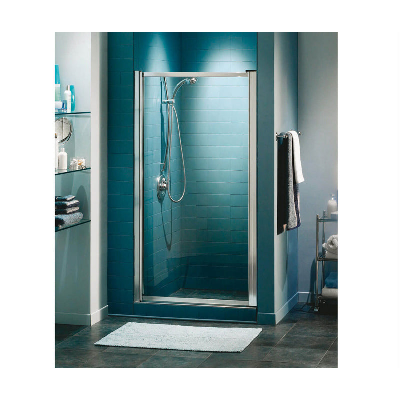Pivolok 27~28-3/4x64-1/2" Pivot Shower Door w/Clear & Chrome