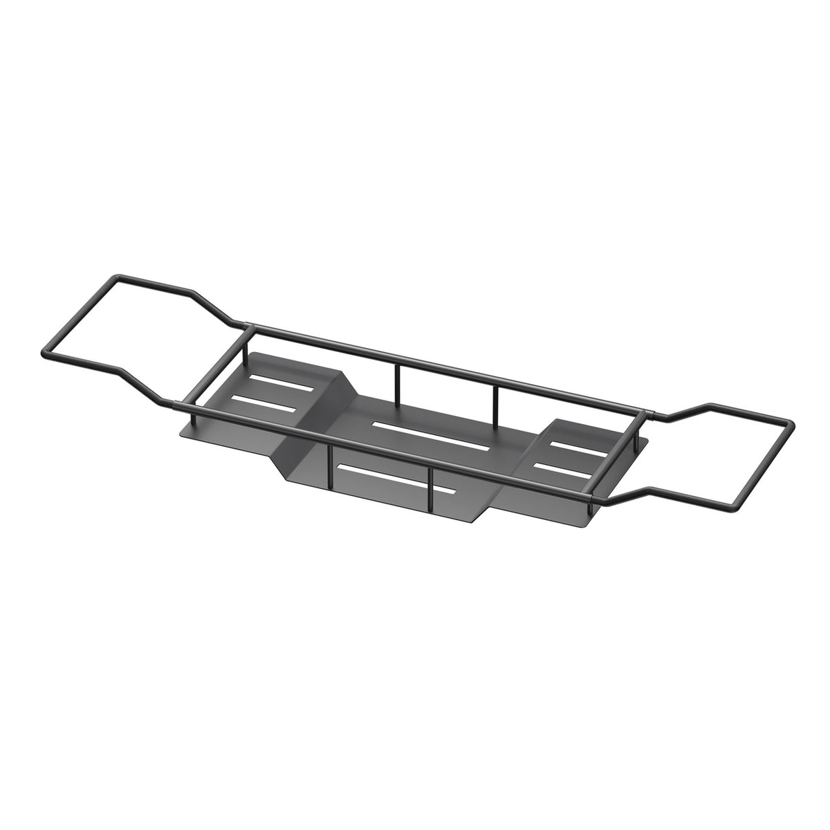 Modern Adjustable Bath Tub Caddy 28"-37" in Matte Black
