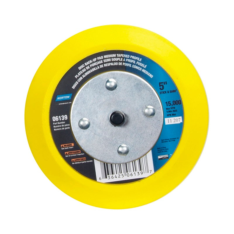 Back-Up Pad 5" PSA Medium Tapered