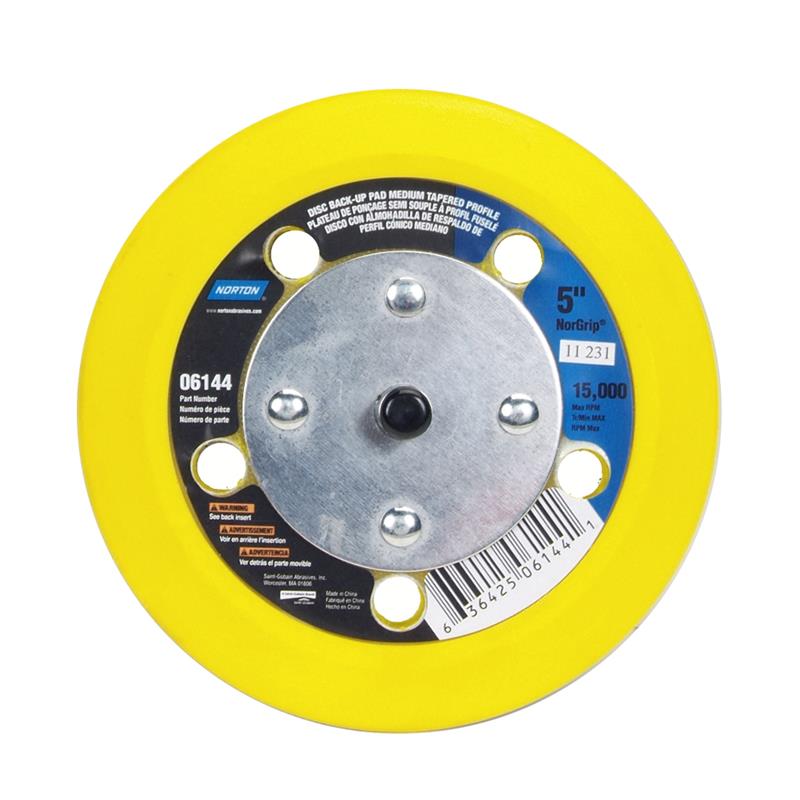 BACK-UP PAD 5" H&L MED 5 HOLES 06144 TPRD