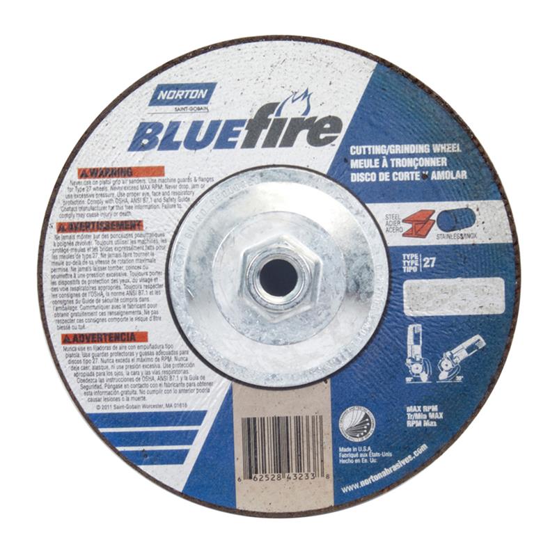 Depressed Center Wheel 7"X1/8"X5/8"-11 Type 27 Bluefire