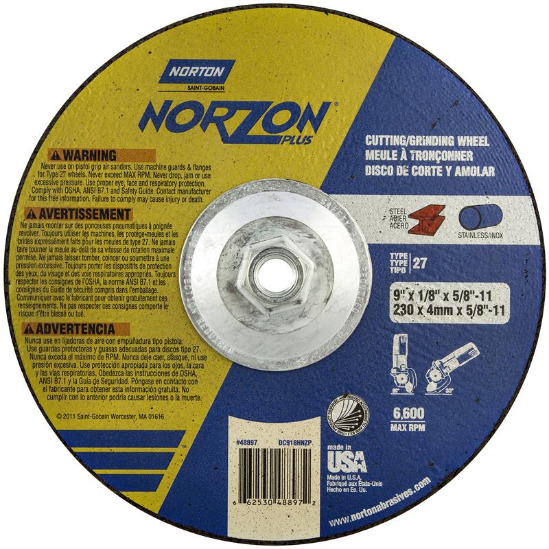 WHEEL 9X1/8X5/8-11 NORZON PLUS 48897 - TYPE - 27