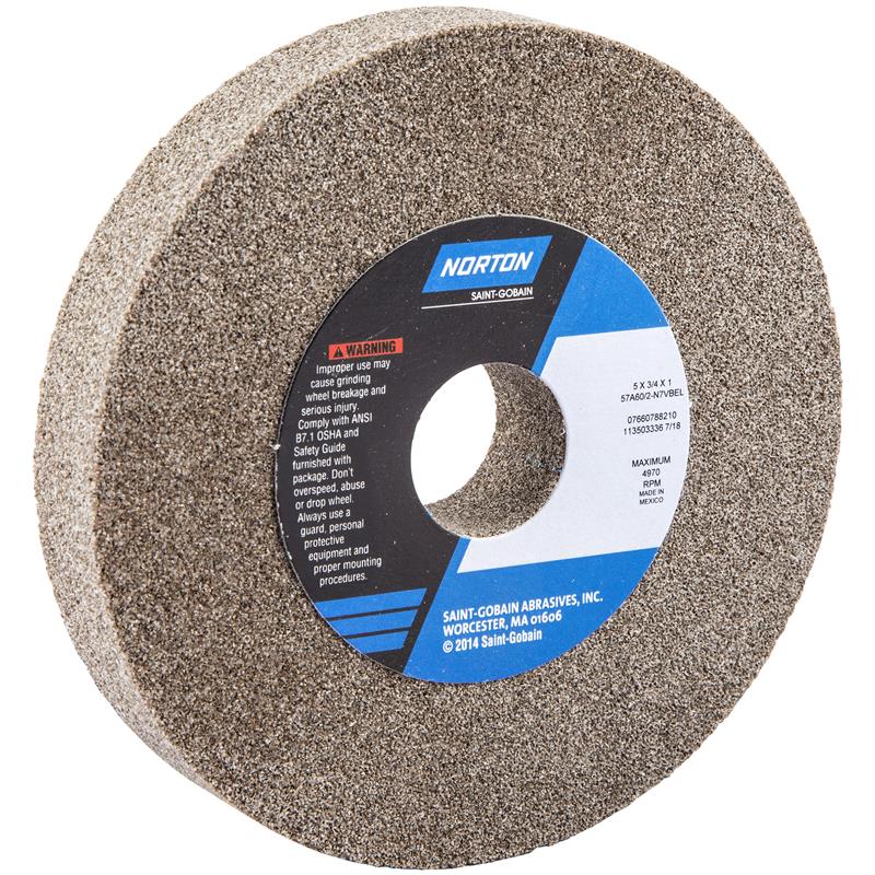 Bench Wheel 5"X3/4"X1" Medium 60/80 Gemini Alundum