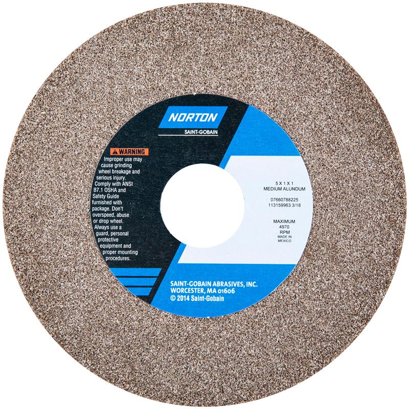 Bench Wheel 5"X1"X1" Medium 60/80 Gemini Alundum