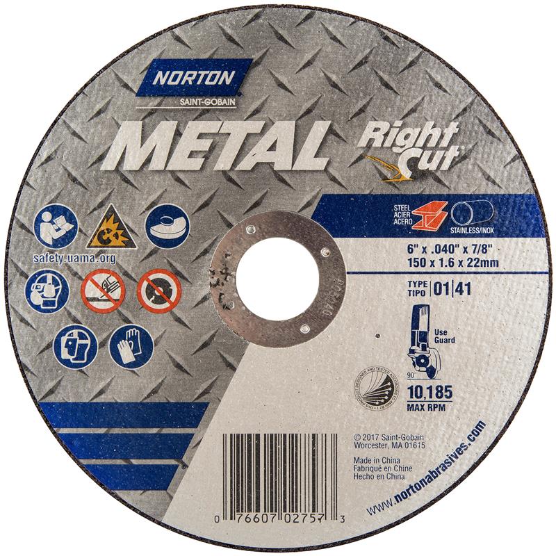 Cut-Off Wheel 6"X.040"X7/8" Type 1 Metal Rightcut