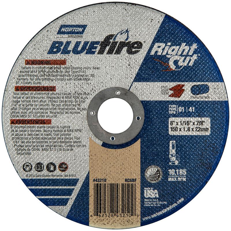 WHEEL 6X.045X7/8 T1 BLUEFIRE 43210 - RIGHTCUT EZ