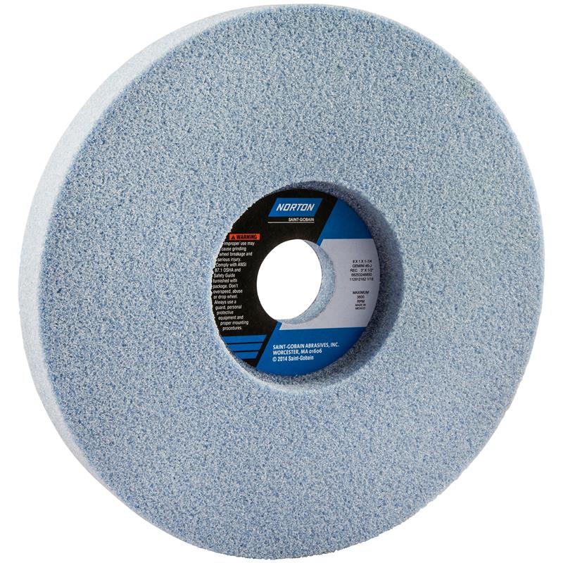 Vitrified Wheel 8"X1"X1-1/4" Type 5 Gemini 38A Recesssed 1 Side