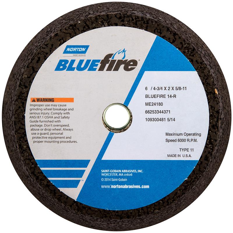 WHEEL 6/4-3/4X2X5/8-11 98584 T11 FLARING CUP - RIM 1-1/2"